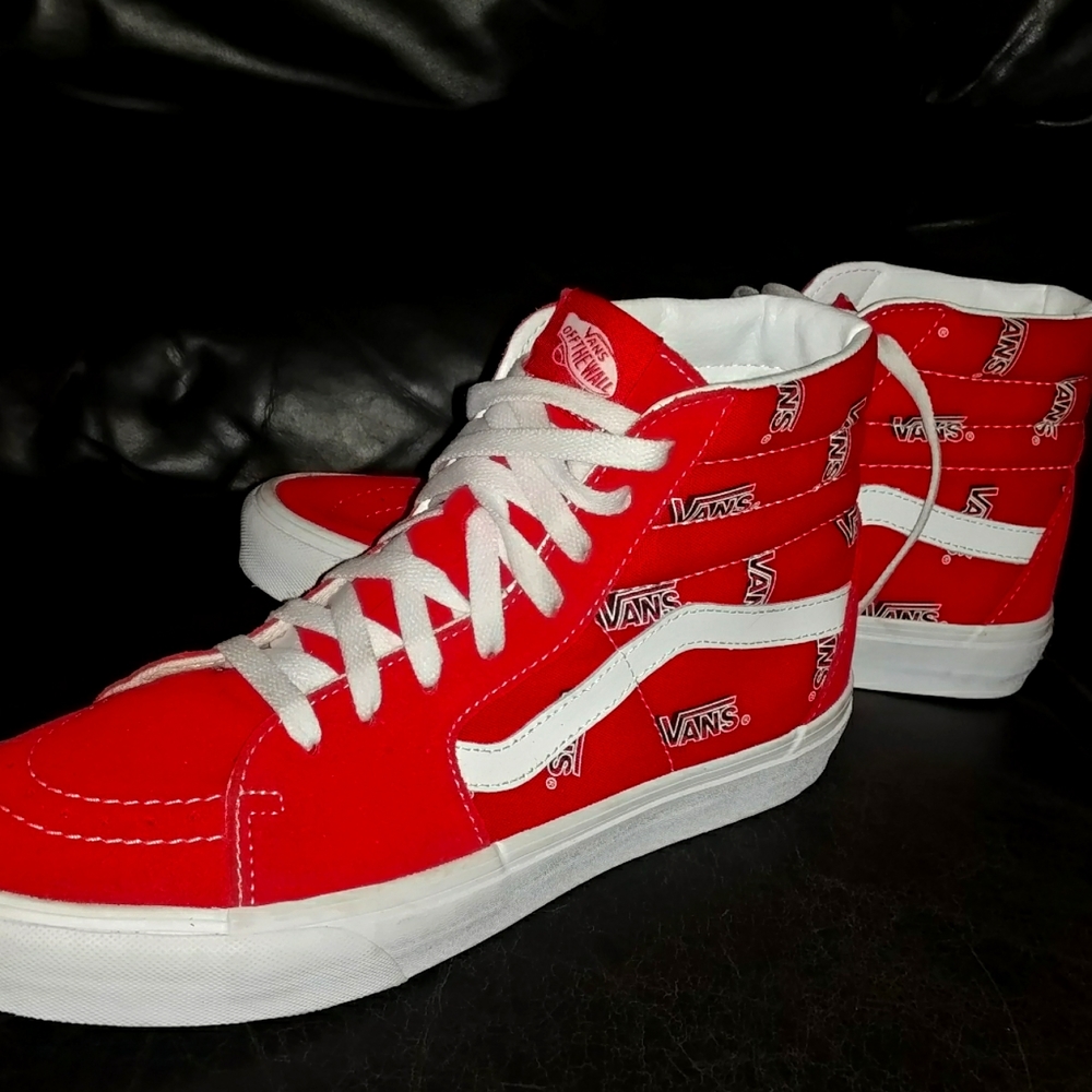 Vans Red and White Size 9 mens.